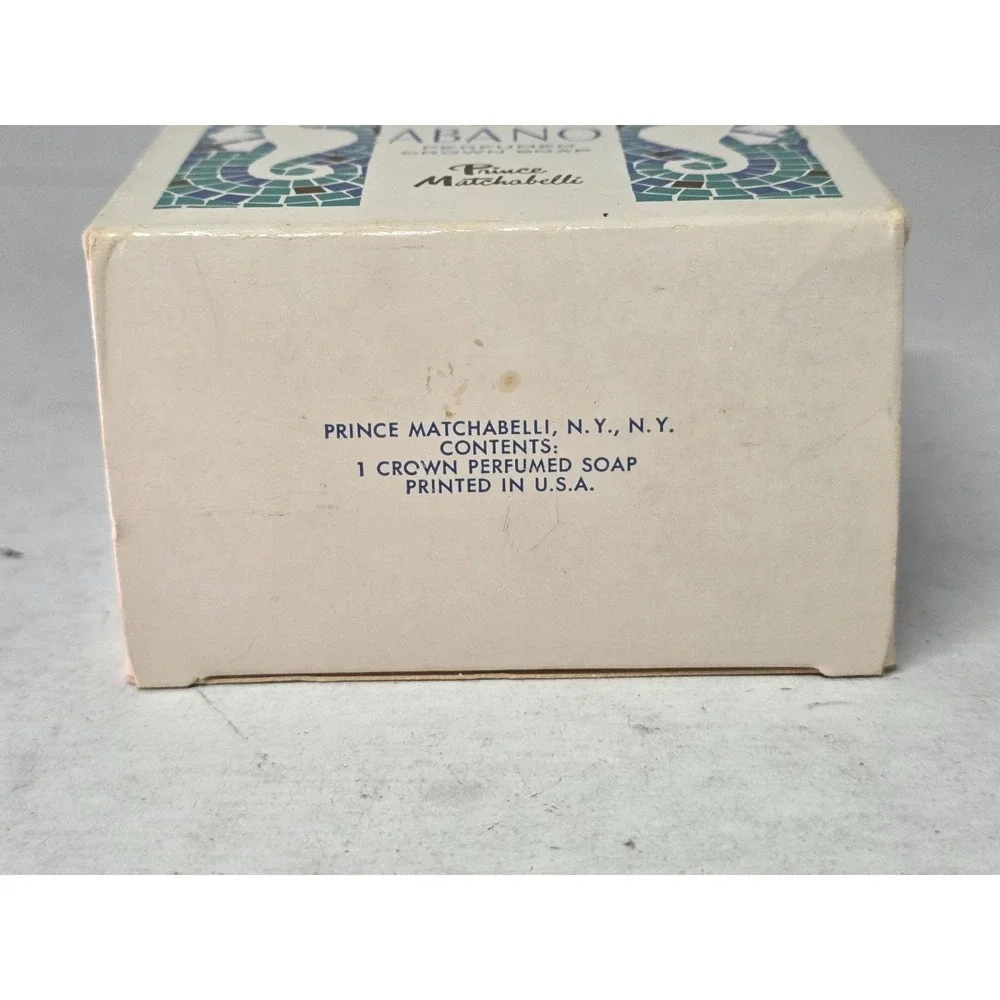 Vintage Prince Matchabelli Abano Perfumed Bath Crown Soap Rare